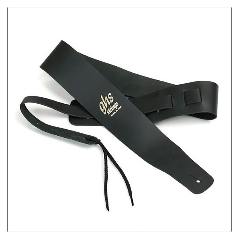 Tracolla in pelle nera 2,5