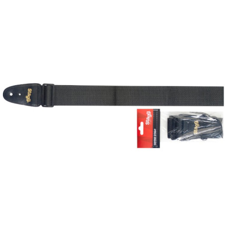 Tracolla 2 in nylon nera 135cm