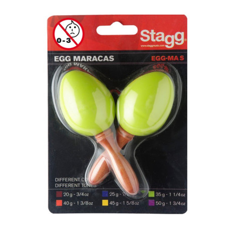 Maracas uovo impugnatura corta 35g verde