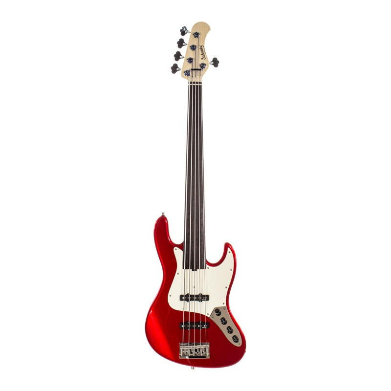 MetroLine JJ Bass 5 21 Vintage Fretless C A Red