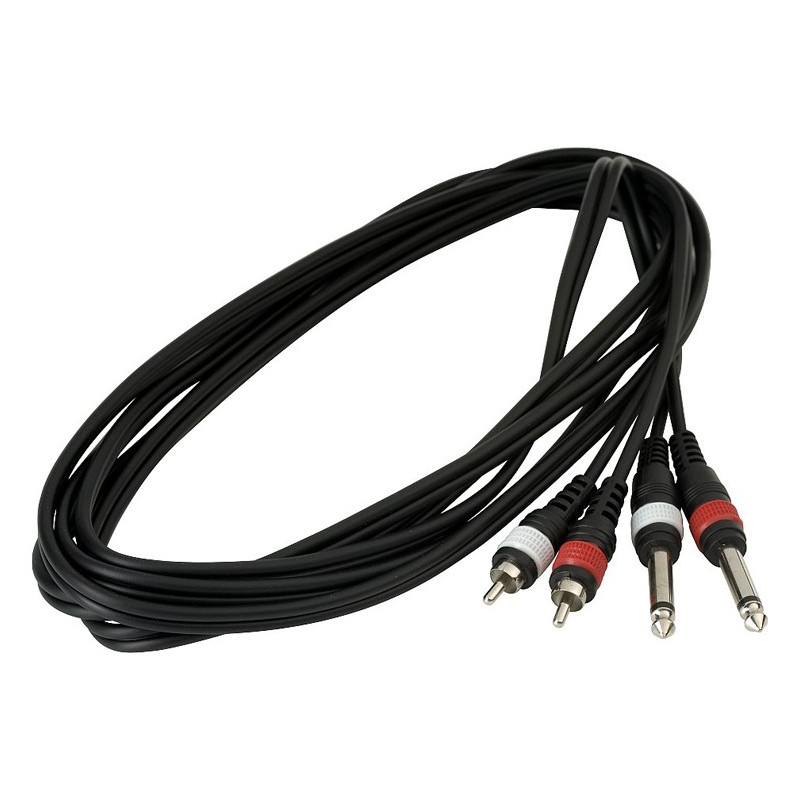Cavo 3m 2x Jack 6,3 M MO/2x RCA M