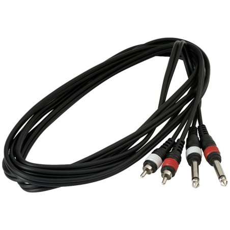 Cavo 3m 2x Jack 6,3 M MO/2x RCA M