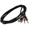 Cavo 3m 2x Jack 6,3 M MO/2x RCA M